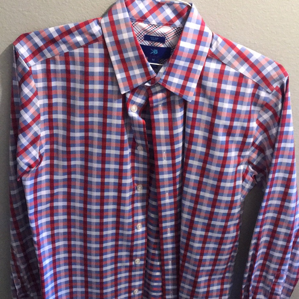 Egara Dress Shirt Slim Fit Medium 100% Cotton